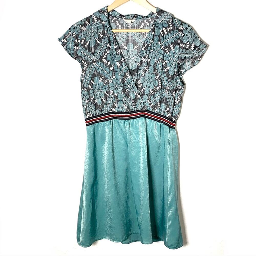 Anthropology Tulle Seafoam green shift dress size medium M B89